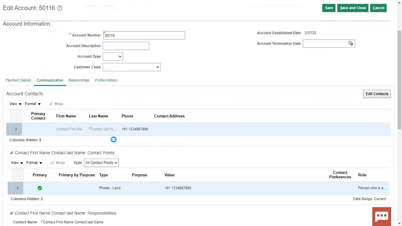 Profile History tab showing the auto-generated profile with effective dates and class