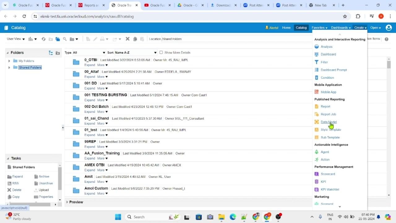 Oracle Fusion dashboard with the Tools tab highlighted, displaying app tiles such as Set Preferences, Announcements, Alerts Composer, Deep Links, Developer Connect, Approvals, Contact Search, and Scheduled Processes.