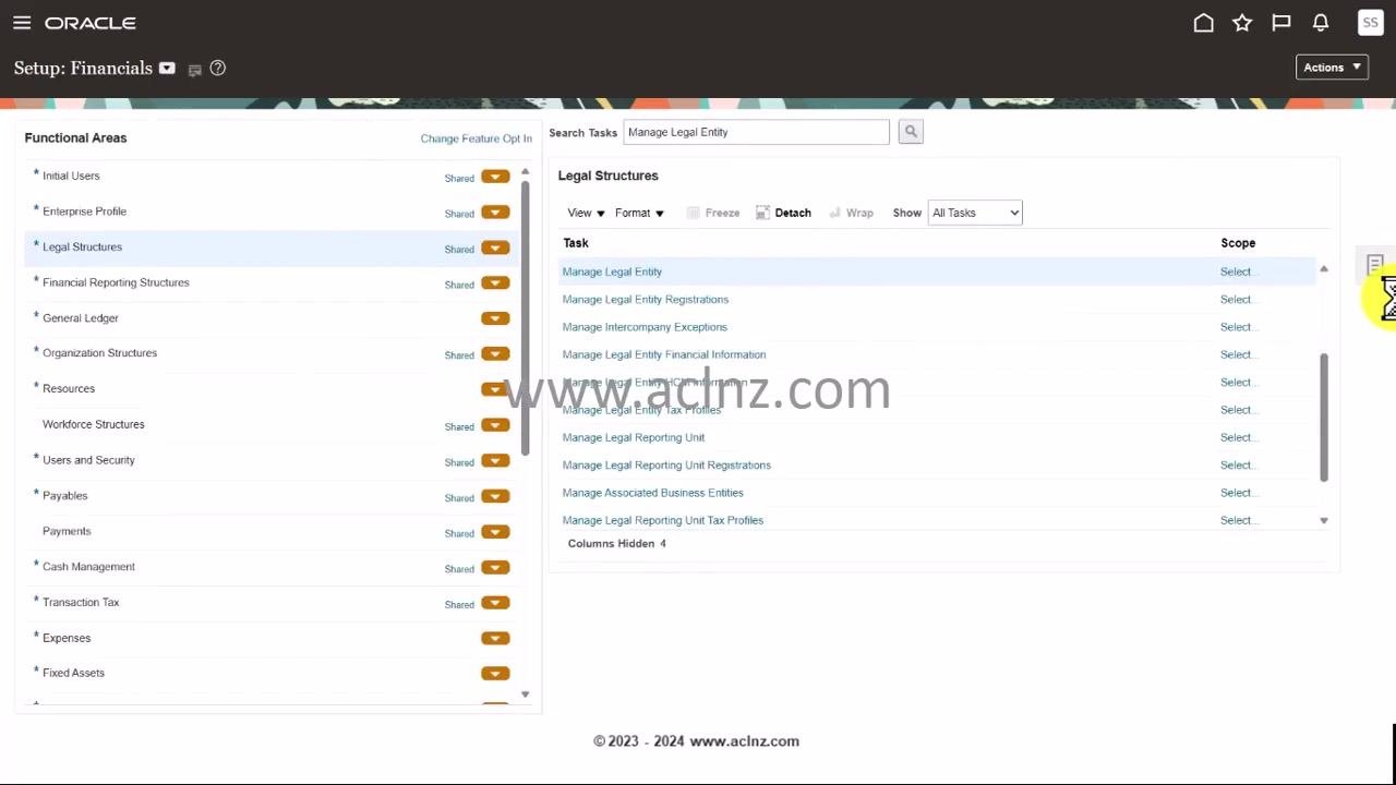 Oracle Create Legal Entity screen with a Confirmation dialog stating "Your changes were saved" and an OK button