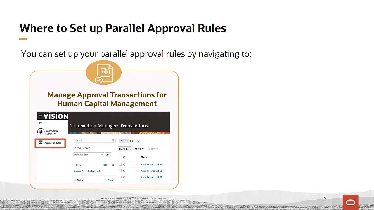 Illustration of parallel approval: an employee submits a travel expense report, and three approvers receive the request simultaneously.