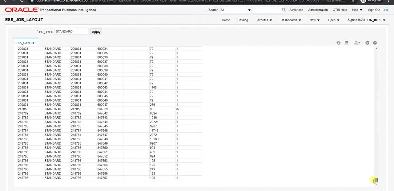 Create Parameter dialog with PO_TYPE, tooltip text, and Required checked, with Page Element set to Text box.
