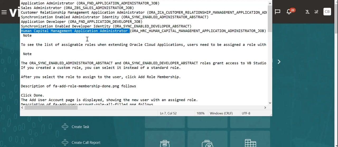 List of required roles for enabling Redwood, including role codes and assignment instructions