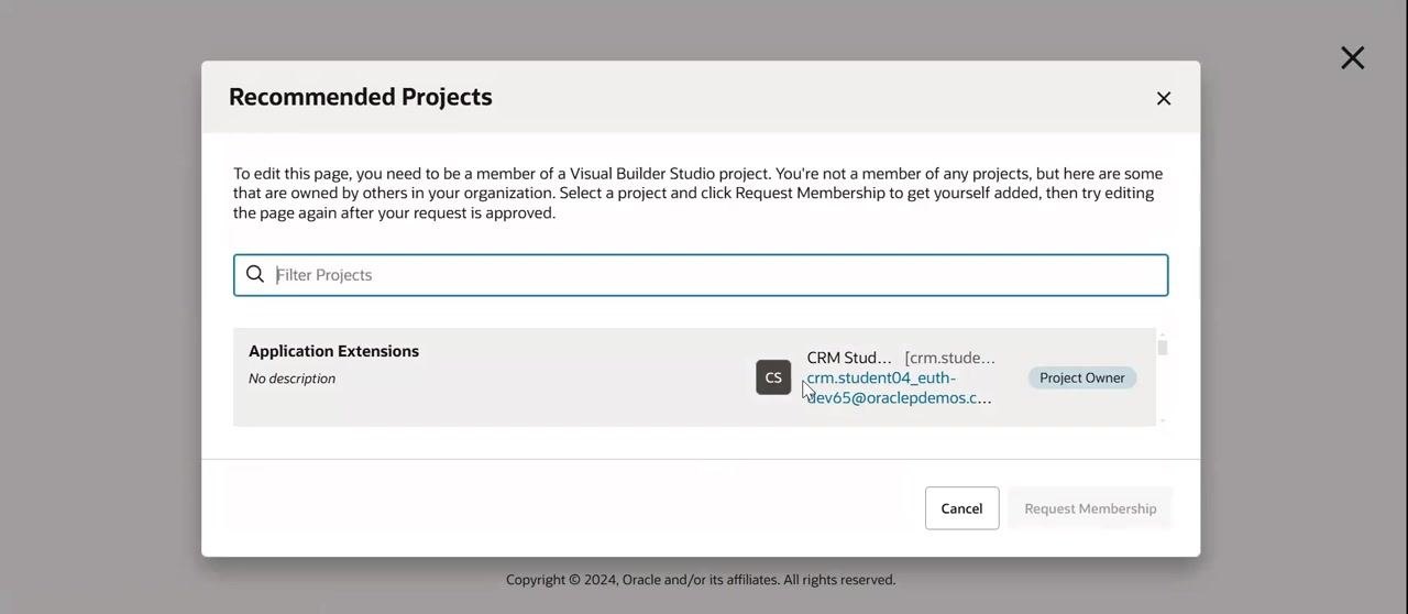 Vision environment home page showing the Self Service Procurement dashboard