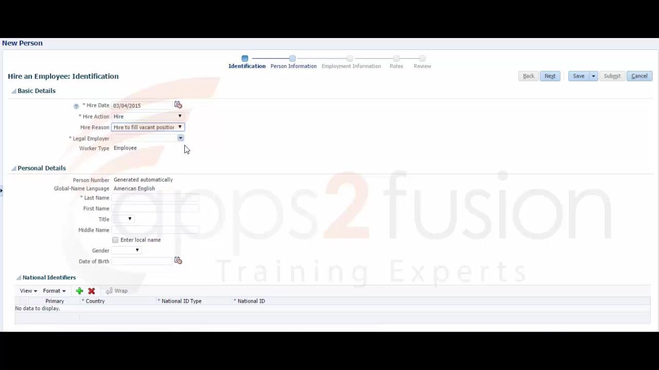 Introductory screen with training invitation, logo, and presenter name