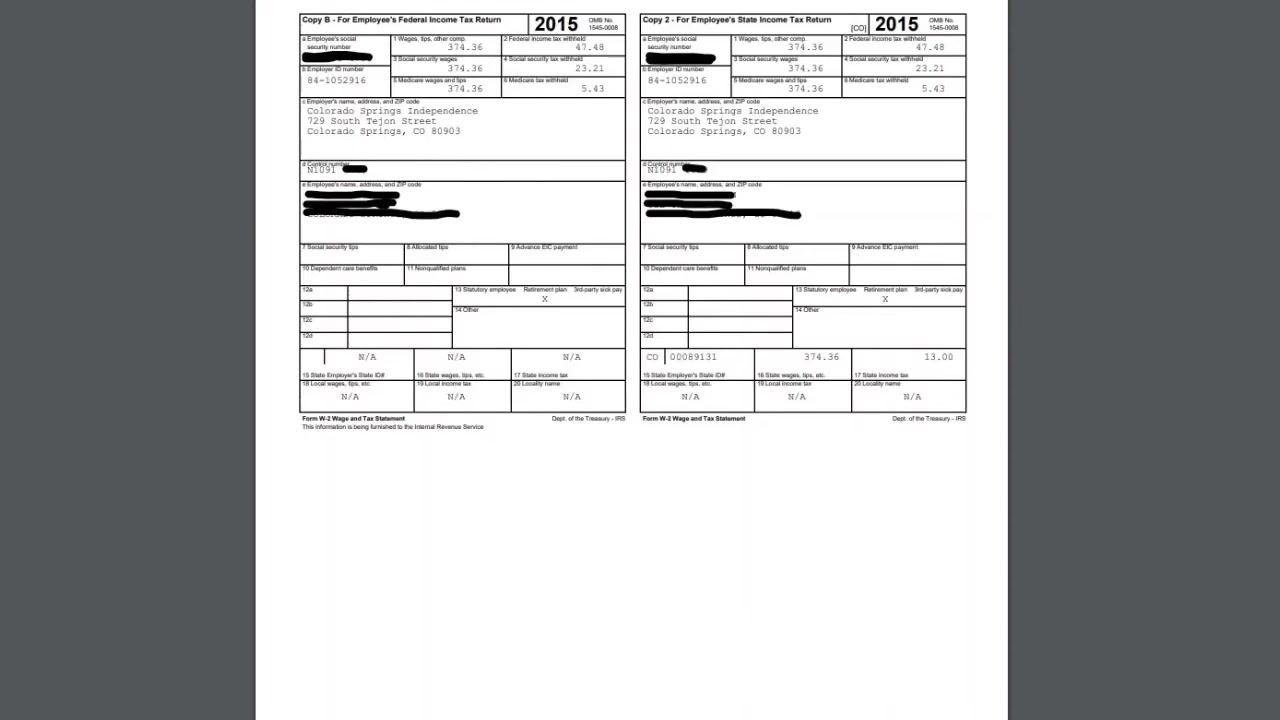 Paylocity W-2 Online Preview screen confirming the return to the Self Service Portal, with the Back button and 2015 preview still visible