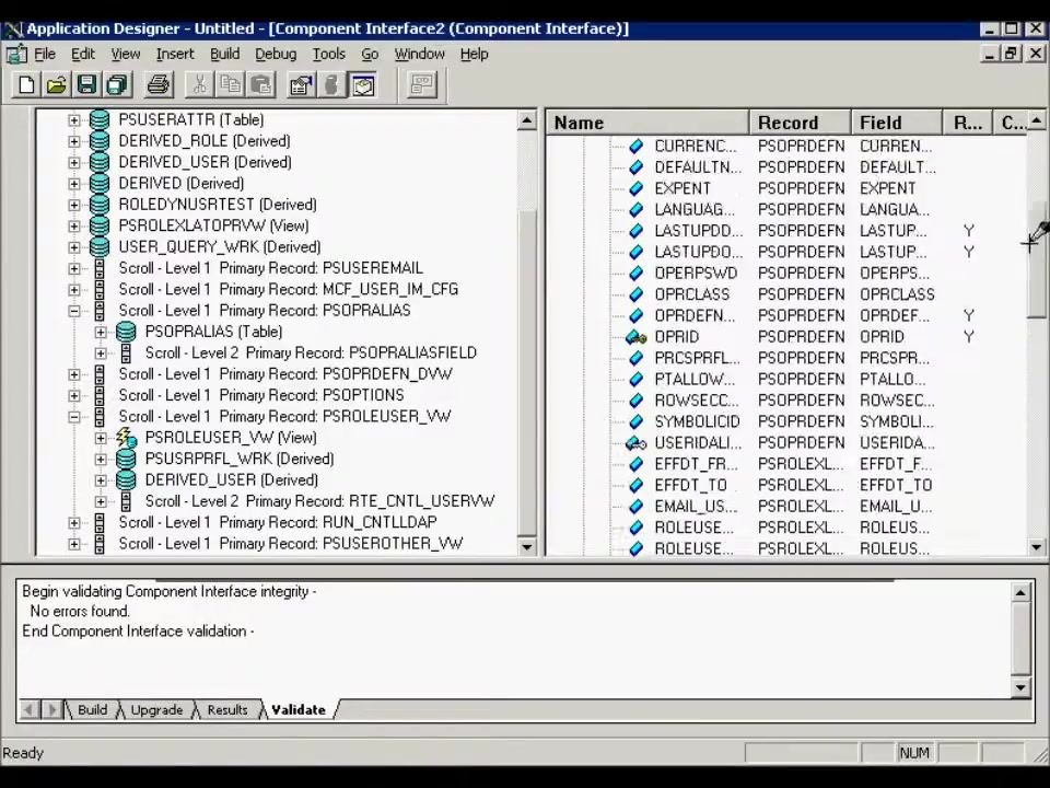 Select source Component dialog with USERMAINT highlighted and Select button active