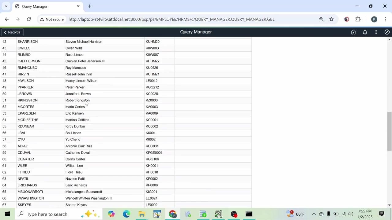 Query Manager Criteria tab showing the filter A.ACCTLOCK - Account Locked Out? equal to 1