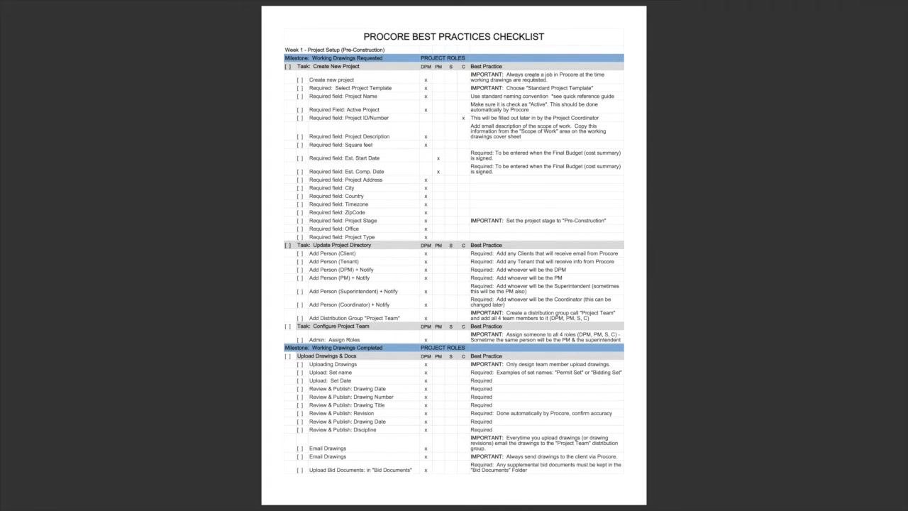 Procore Portfolio List screen with the "+ Add New Project" button highlighted, a list of existing projects, and filter and search options on the right.