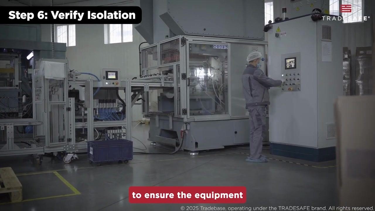 A gloved hand operates a valve near blue tanks to release residual pressure.
