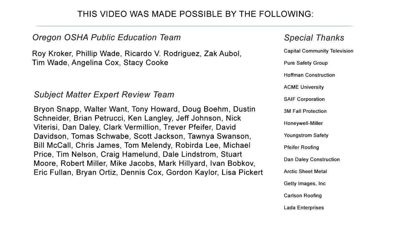 Screen with the same list of contributors and organizations as the previous frame, marking the end of the video.