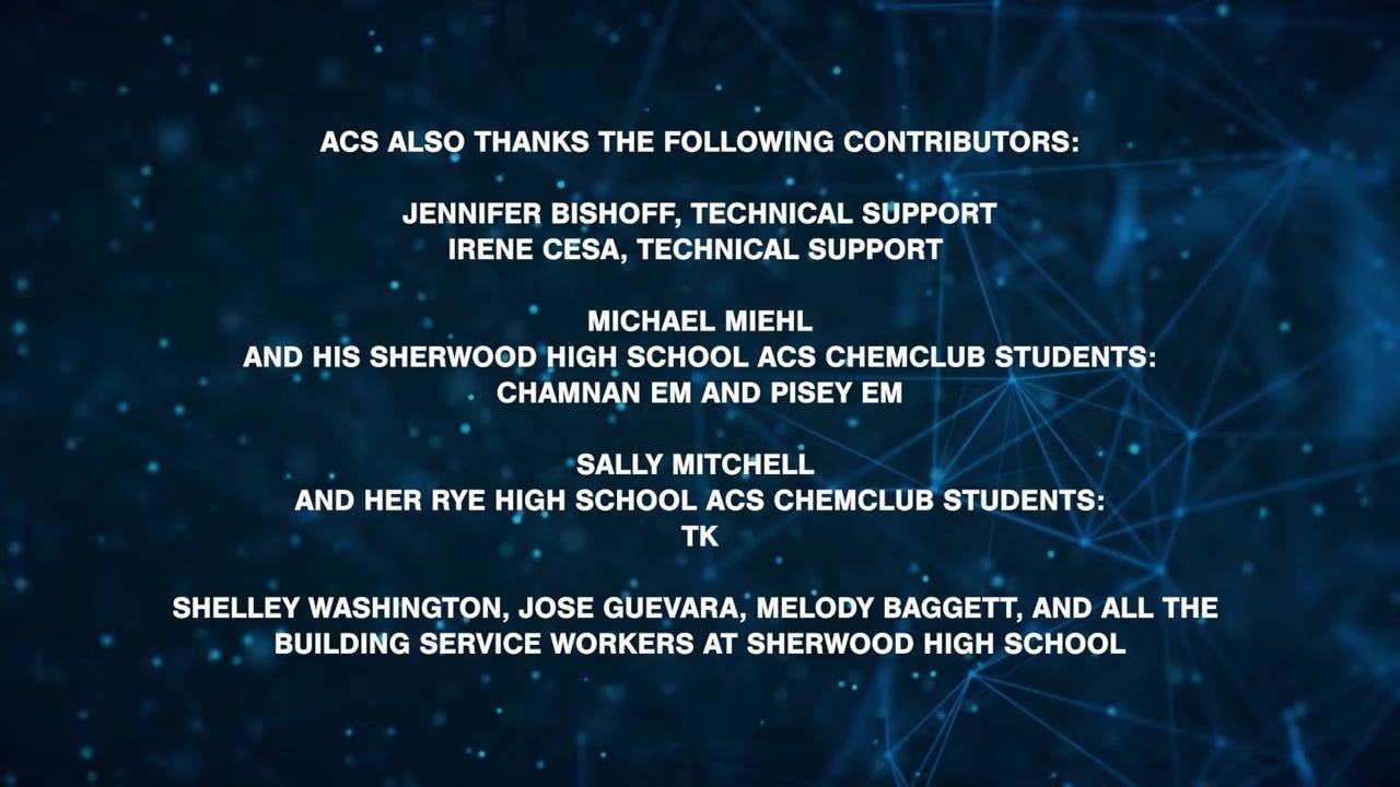 Final acknowledgement slide with contributors and a "Thank you" message