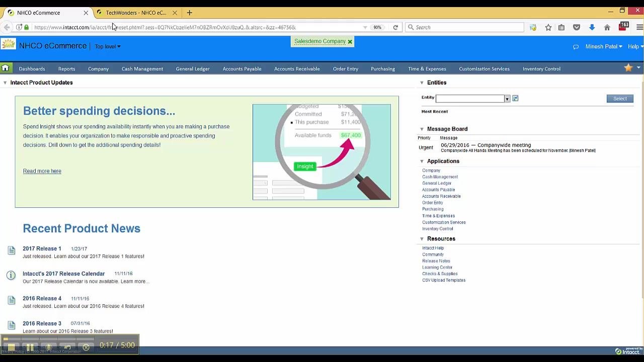 Entity selection screen showing "NHCO eCommerce | Top level" with entity dropdown and applications/resources panel