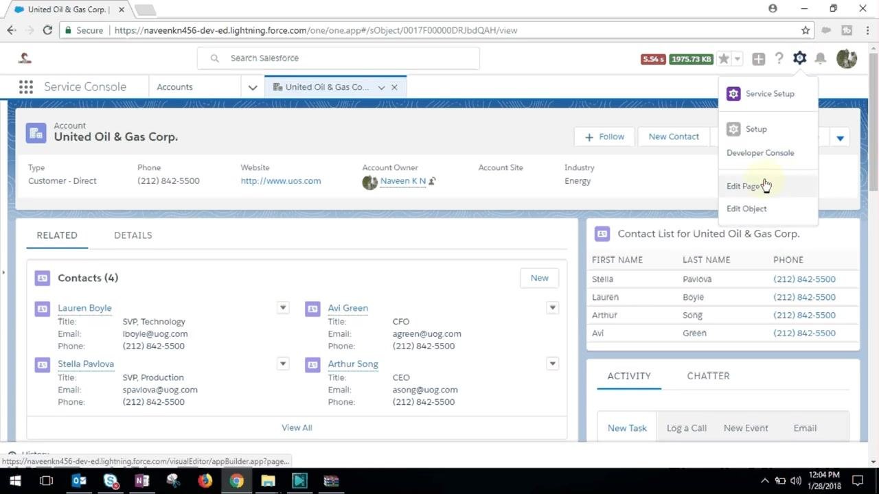 Salesforce login screen with username and password fields filled, cursor on Log In button