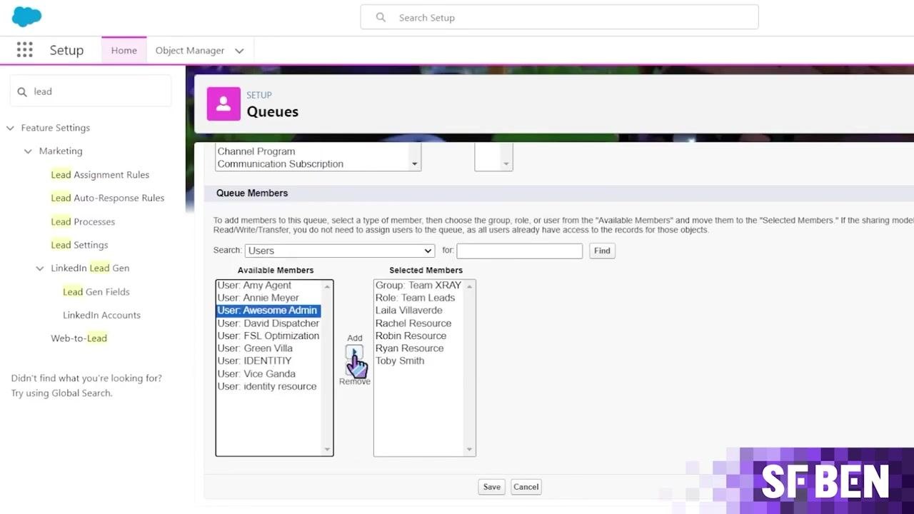 Salesforce "Change Lead Owner" dialog with APAC Leads selected as the new owner for a lead.