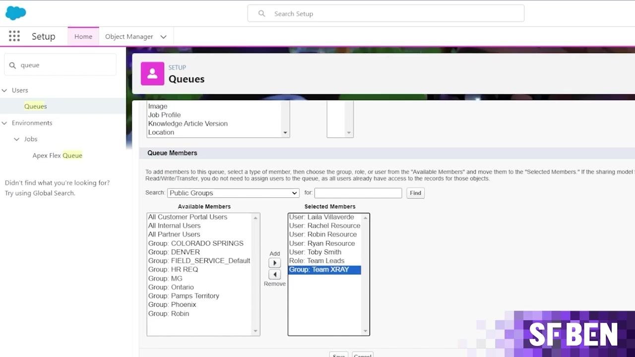 Salesforce Setup screen with "lead assignment rules" searched and Lead Assignment Rules highlighted in the sidebar