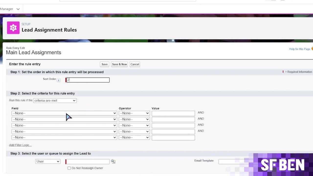 Rule Entry Edit screen with Sort Order set to 2 and criteria fields available for configuration.