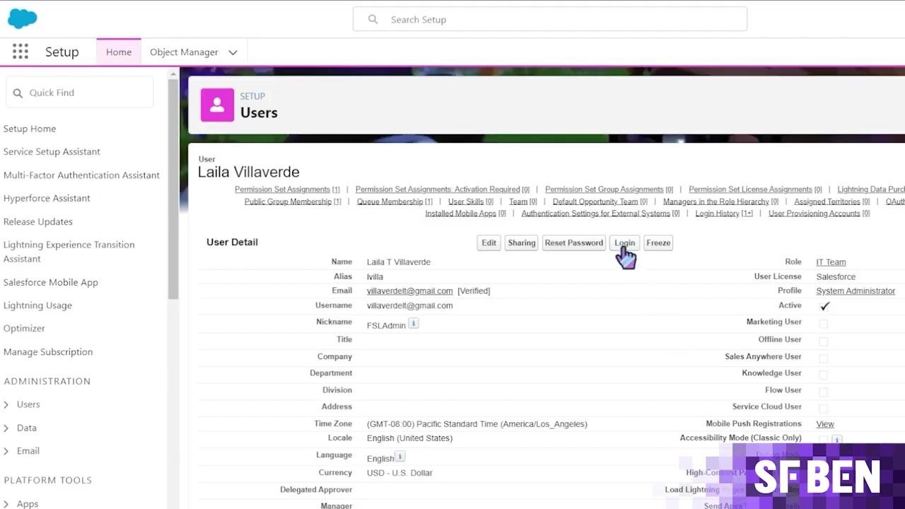 Salesforce Leads list view dropdown open, with EMEA Leads selected and owner aliases displayed in the lead list.