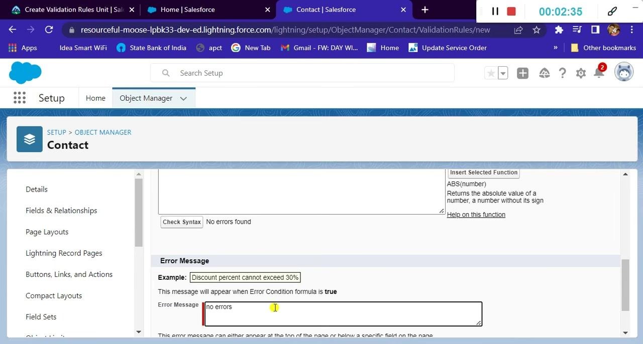 WOOHOO! badge completion dialog for Formulas and Validations, with sharing and rating options.