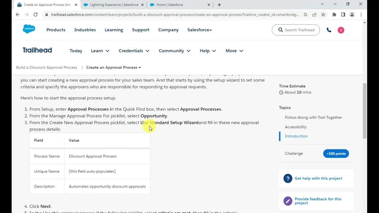 Salesforce Setup screen with Approval Processes highlighted in the sidebar