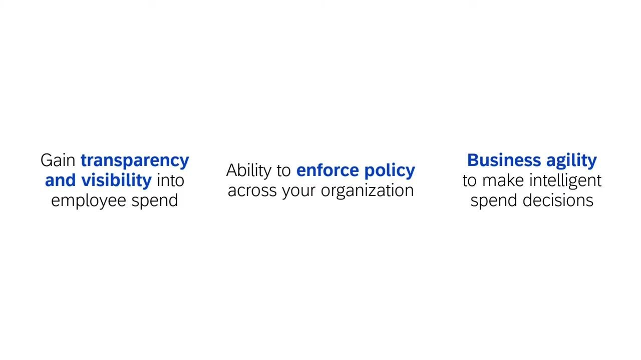 Summary screen listing three key benefits: transparency and visibility, enforcing policy, and business agility