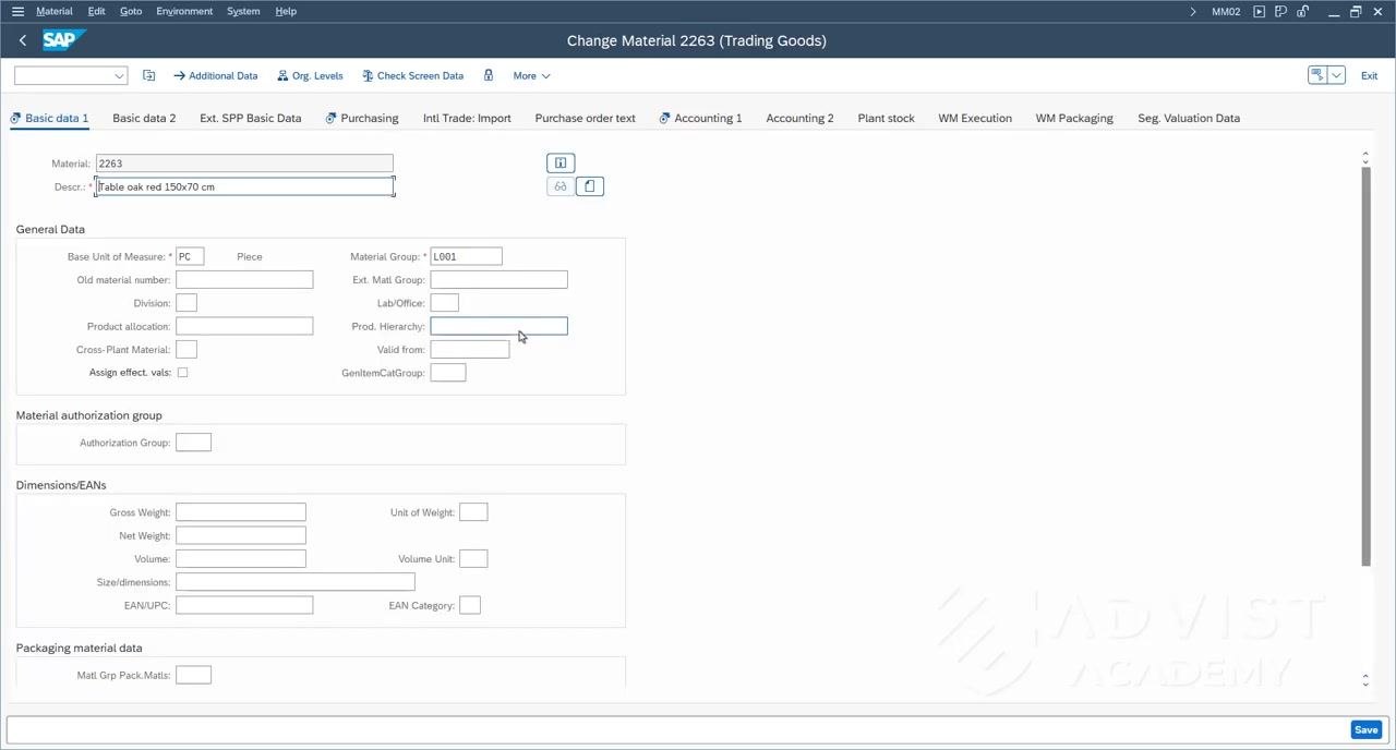 SAP Easy Access screen with the transaction code being entered