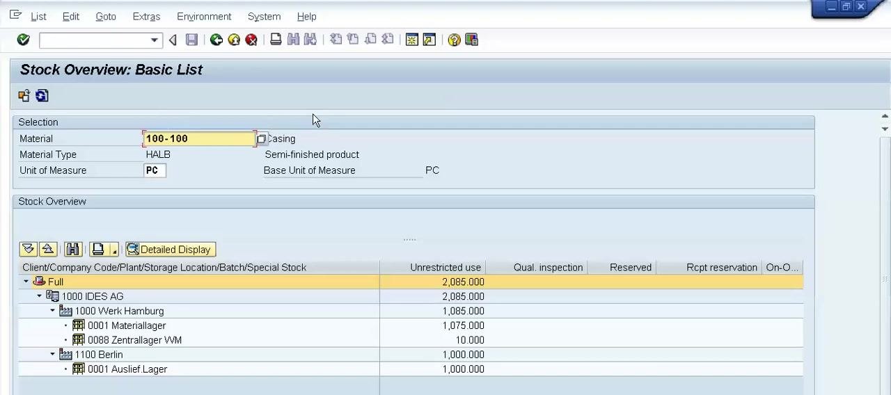 Selection group with Material 100-100, Casing, HALB, and PC highlighted