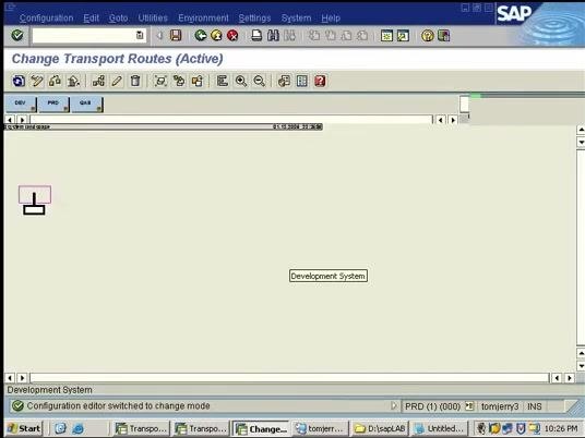 Note indicating that the domain is configured and transport routes will be set up next