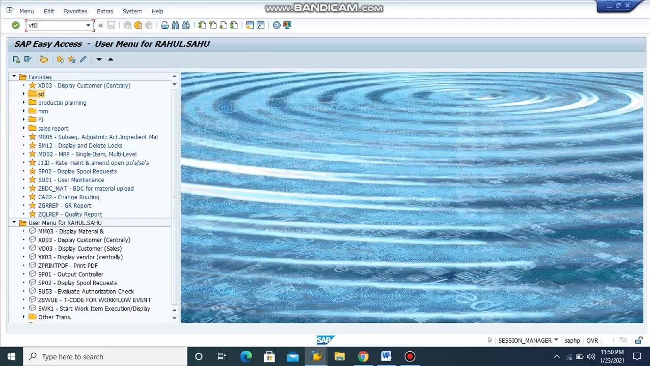 SAP screen showing the Header Texts tab, ready to save the invoice
