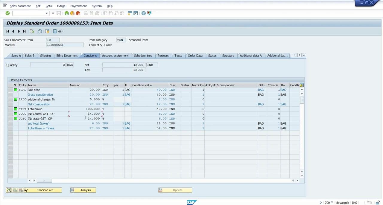 SAP Display Condition Records screen with a pop-up for Key Combination selection, showing options for Material and Plant/Ctrl code