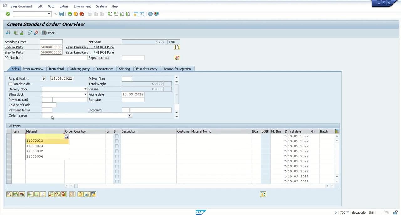 SAP Create additional charges % Condition (ZADD) Fast Entry screen with plant 0022, amount 7.500%, and validity dates filled in