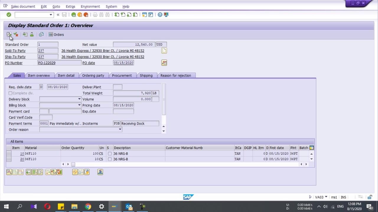 Change Billing Document screen with billing document 90000000 entered and the Release to Accounting button highlighted, showing the message "The document has already been passed on to accounting"