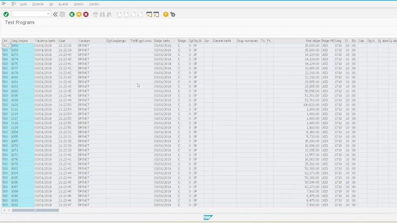 ABAP debugger showing the internal table <lt_table> filled with 50 rows, along with the table name parameter.