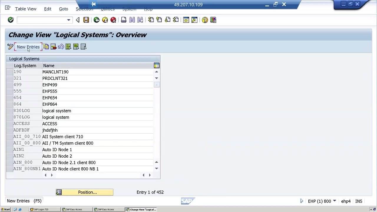 SAP login screen with fields for Client, User, Password, and Language, along with an information box about password attempts