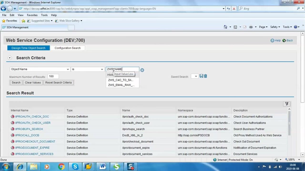 Internet Explorer is open with the SAP Easy Access screen in the background and the Internet Explorer 8 welcome/setup dialog in the foreground
