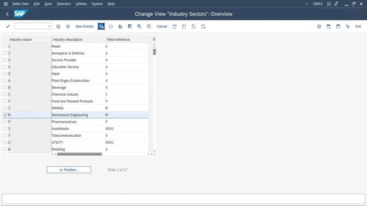 Entering new industry sector details: D, Digital Space, M