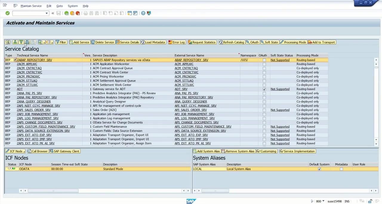 Confirmation dialog stating that service ZKBTP_CDS03_CDS was created and its metadata loaded successfully