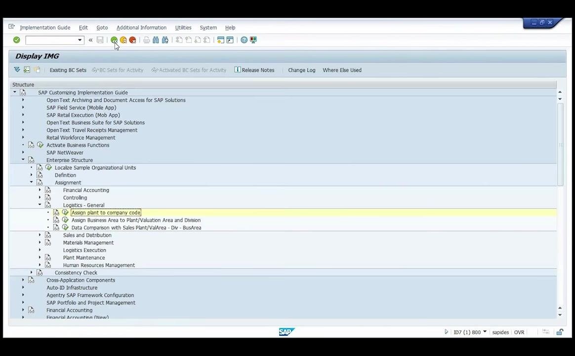 New Entries screen with warning dialog: country of plant differs from country of company code