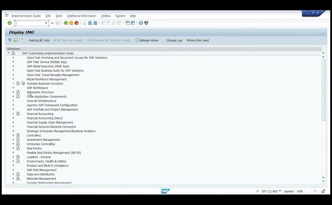 Change View "Company Code": Overview screen showing a list of company codes and names