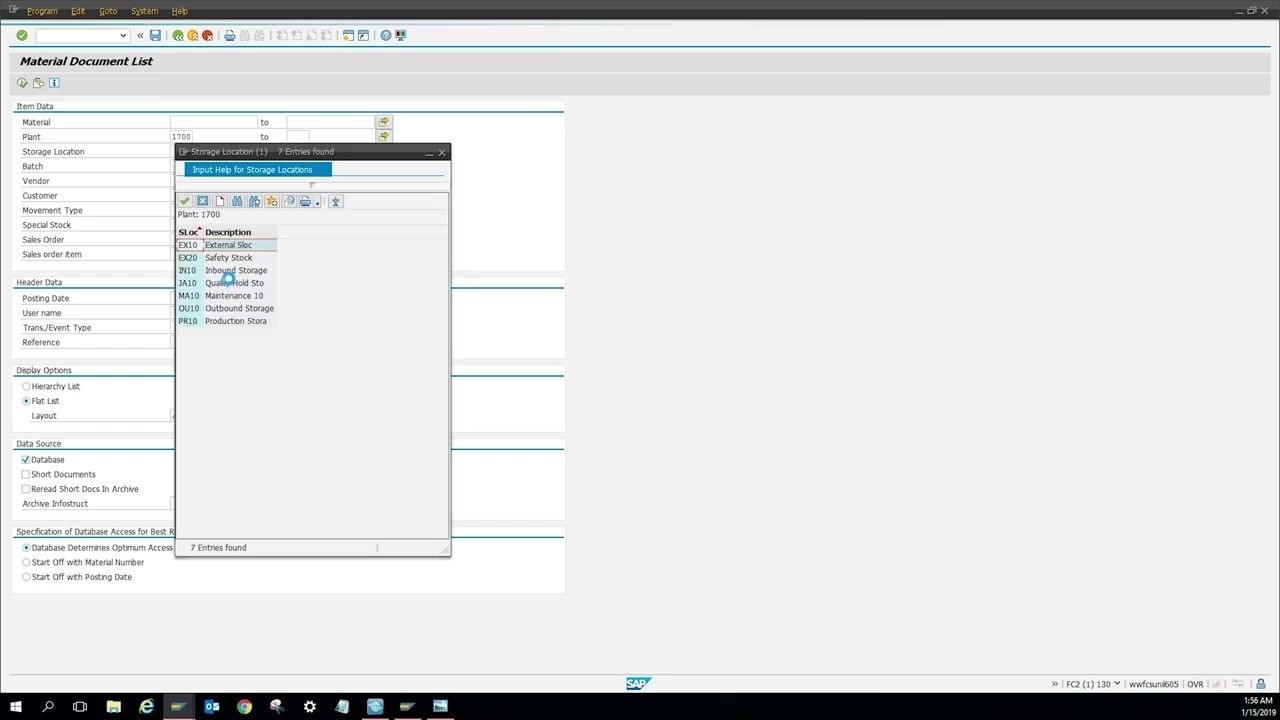 SAP Easy Access screen with focus on the command field at the top
