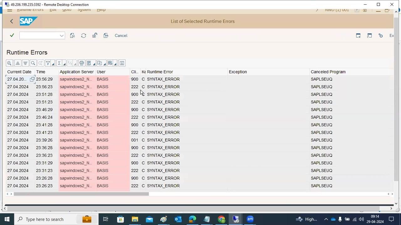 SAP Easy Access screen with navigation panel and main menu options visible.