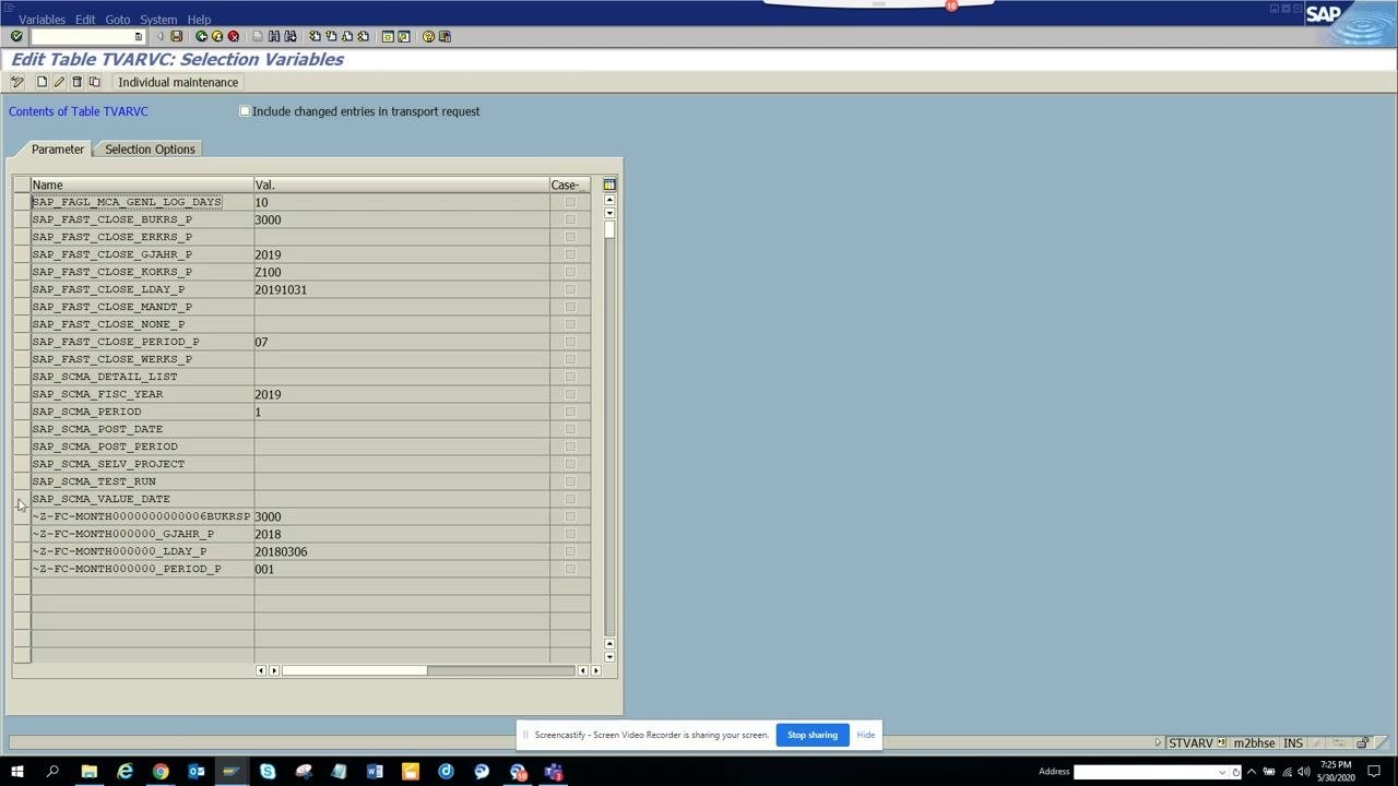 New parameter "z_fi_comp" with value "0001" entered in the table.