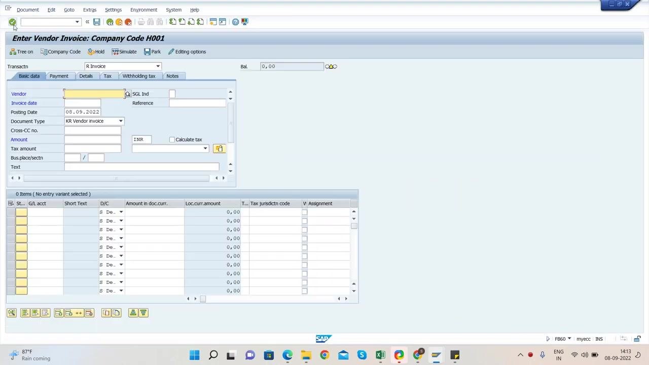 Desktop with the SAP Logon icon visible, ready to launch the application