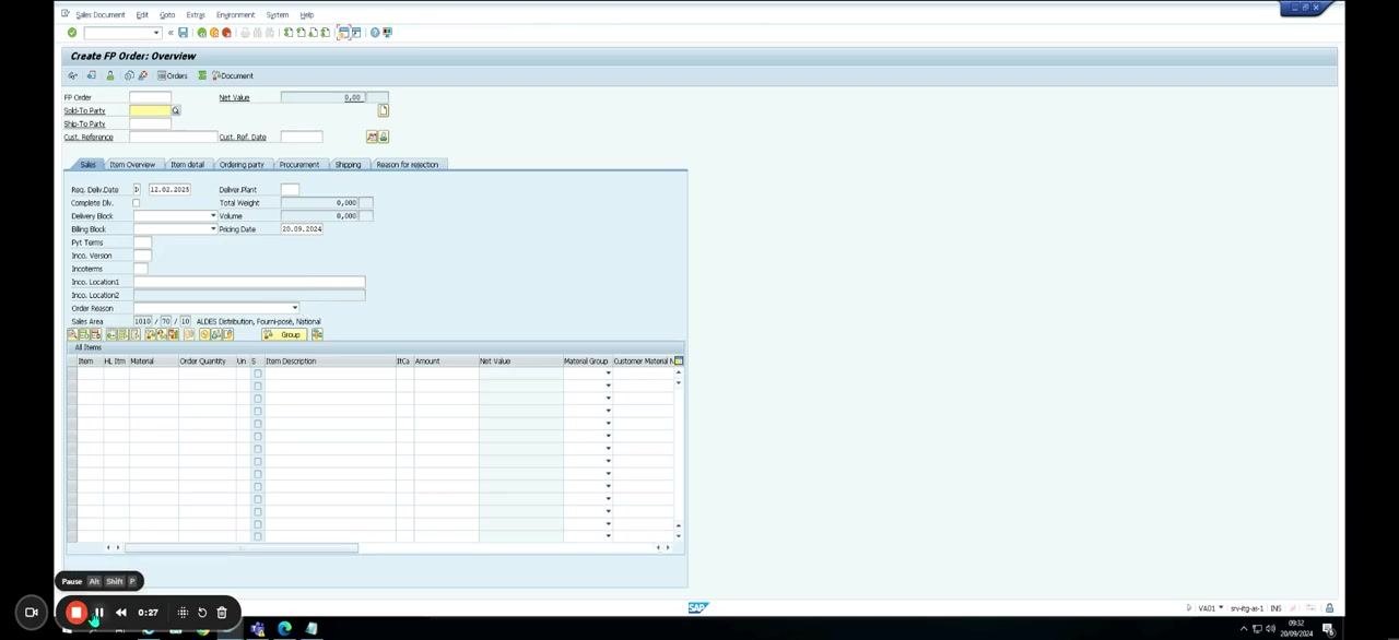 SAP "Create Sales Documents" screen with organizational data fields and the "Create with Reference" tab selected.
