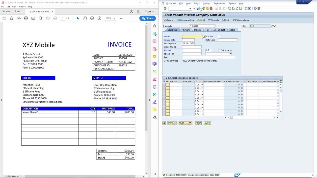 Vendor Line Item Display screen with the Vendor account and Company code fields pre-filled