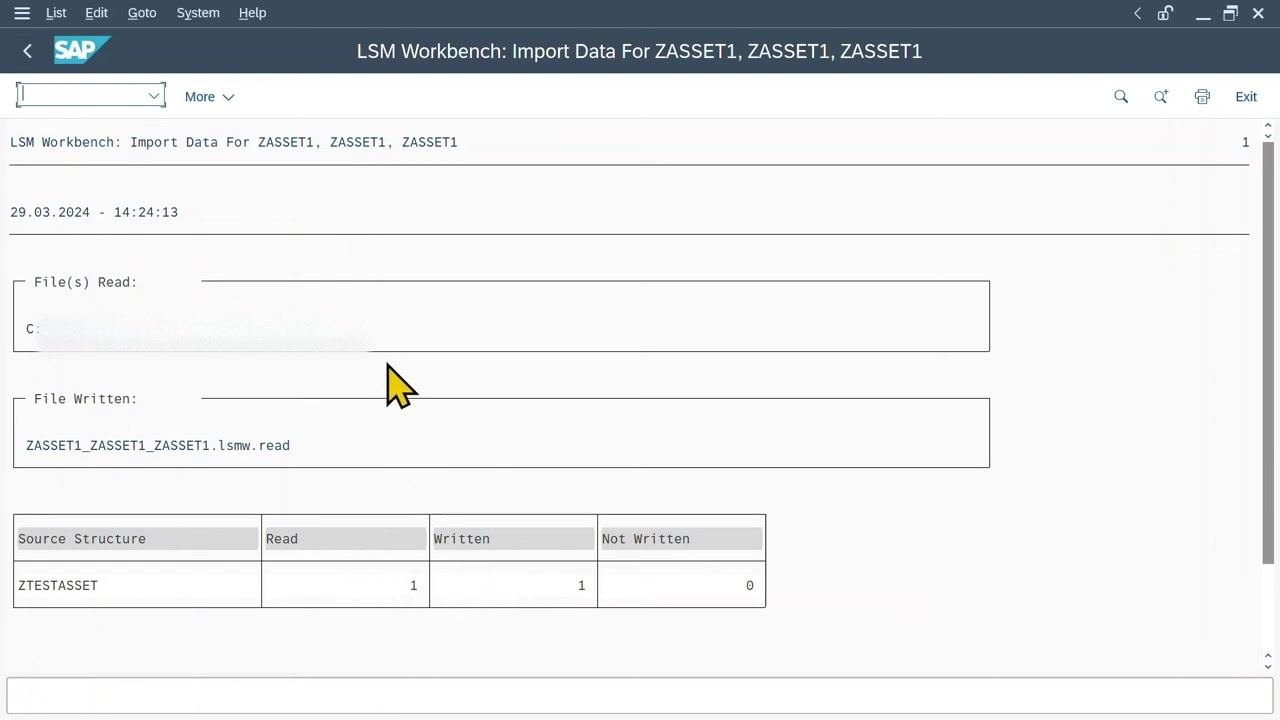 SAP LSM Workbench with the Assign Files step selected