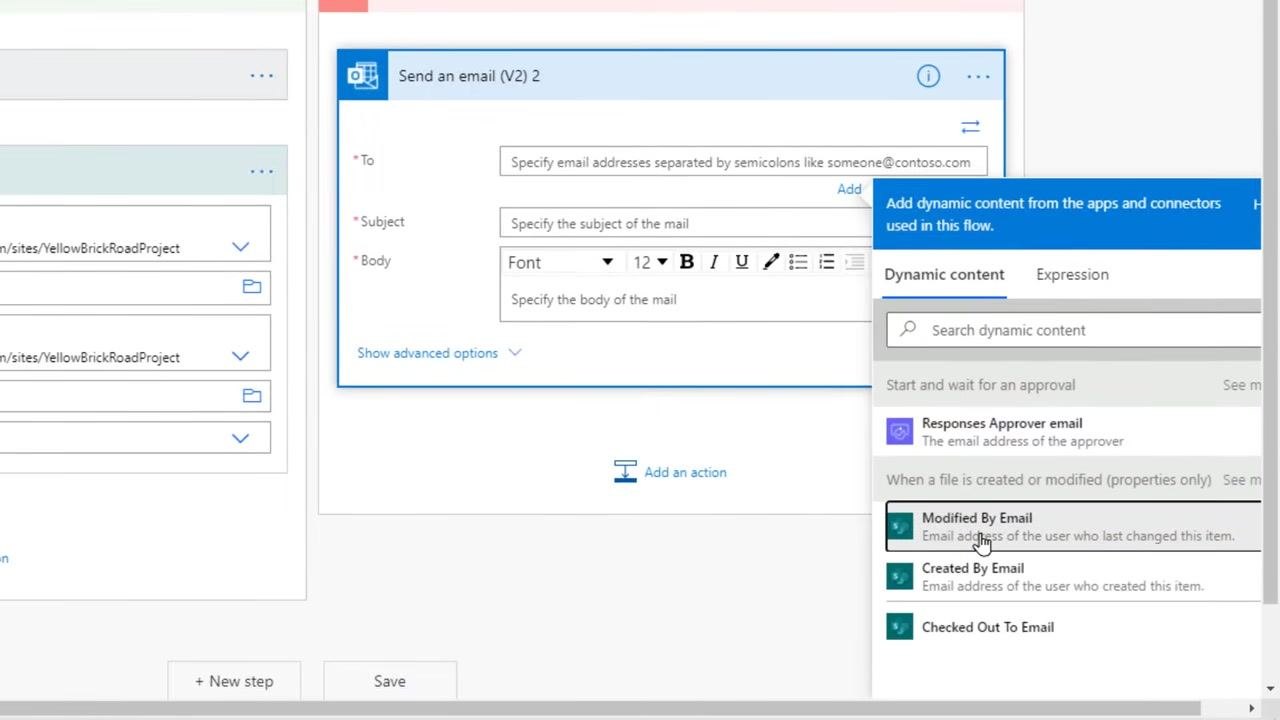 Move file action configuration with Move with a new name selected for duplicate files
