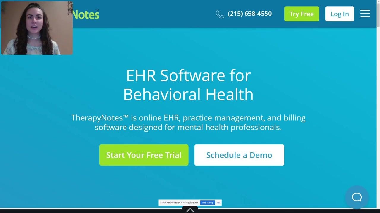 Screen share selection dialog overlaying the telehealth session, showing options to share the entire screen, a window, or a Chrome tab.