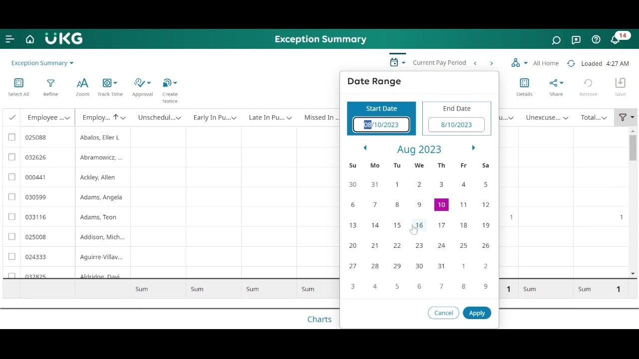 Left navigation menu open with Dataview Library highlighted, showing the user profile and menu options