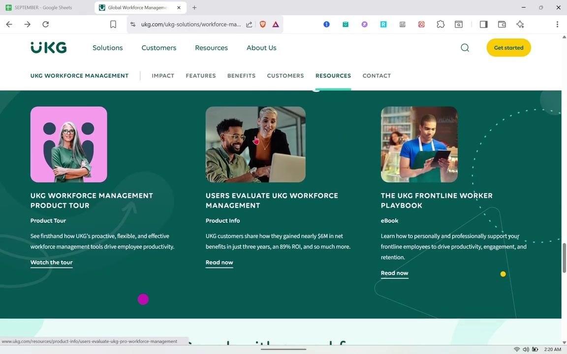 UKG Workforce Management resources with subscribe and like overlay, desktop taskbar visible
