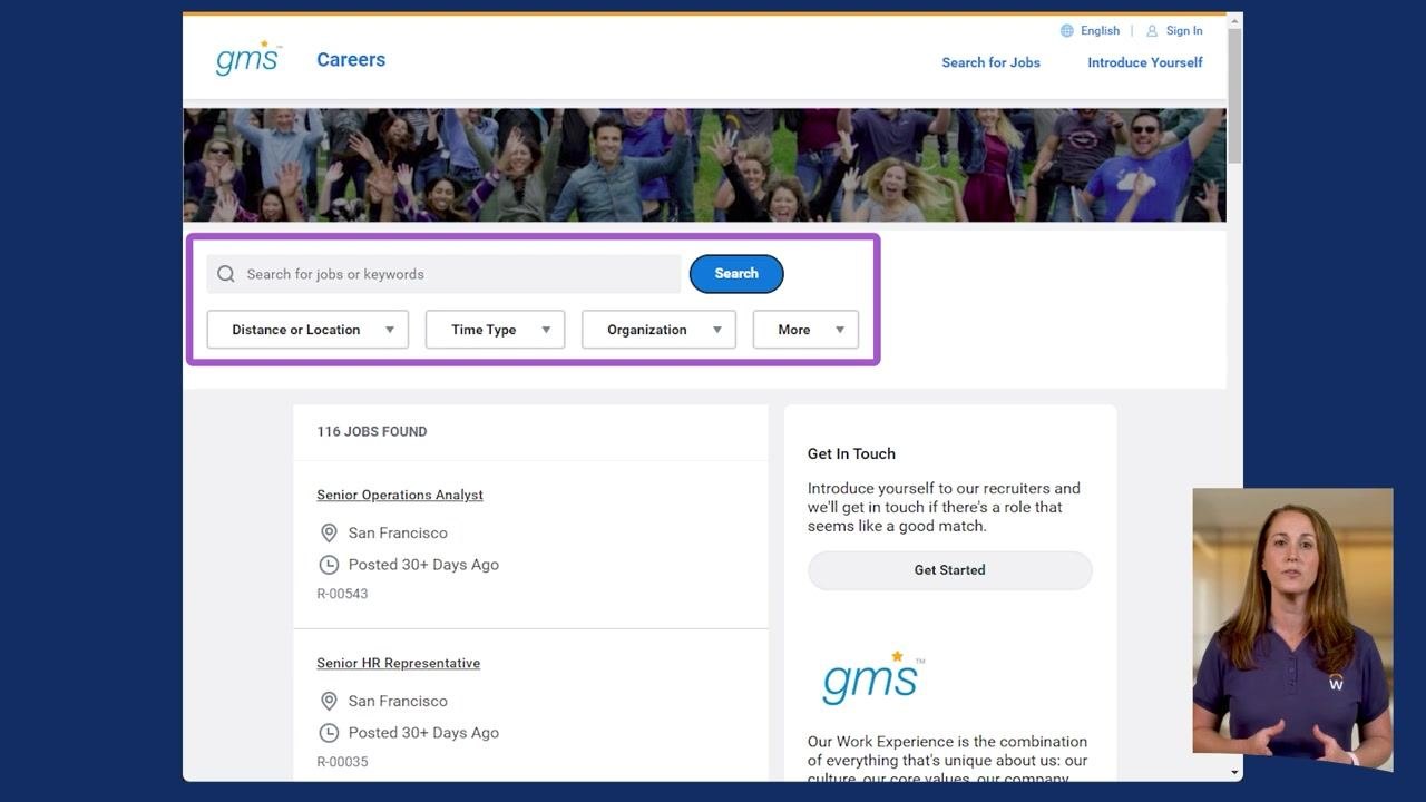 Application wizard progress bar showing the steps: My Information, My Experience, Application Questions, Voluntary Disclosures, Self Identify, and Review